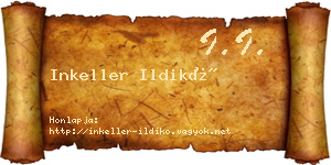 Inkeller Ildikó névjegykártya