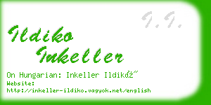 ildiko inkeller business card